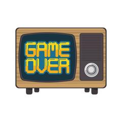 Sticker - Retro videogame game over on tv screen