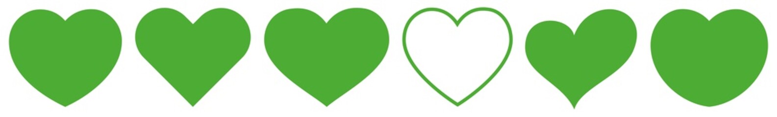 Wall Mural - Heart Green | Eco | Nature | Love | Logo | Variations