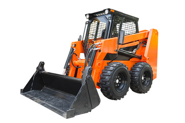 Skid steer loader isolated on a white background