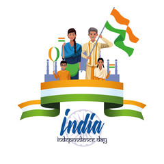 Wall Mural - India independence day card