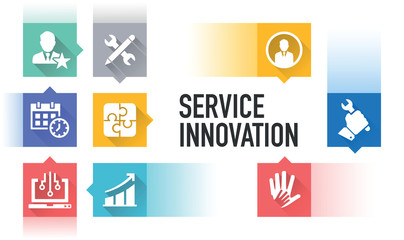 Wall Mural - SERVICE INNOVATION ICON CONCEPT