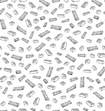 Lego Pattern. Vector Drawing