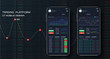 © ZinetroN - Different UI, UX, GUI screens binary option app and for mobile apps. Trade UI. Trade concept. Web site screen template. forex market, news and analysis. Application for investment and online trading