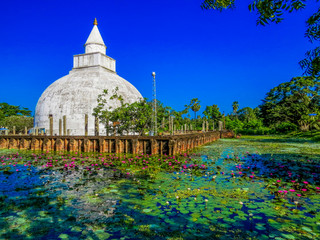 White Stupa in Sri Lanka