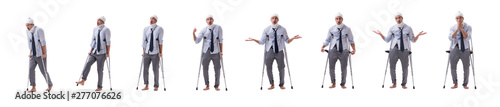 Fotografía Injured businessman isolated on white