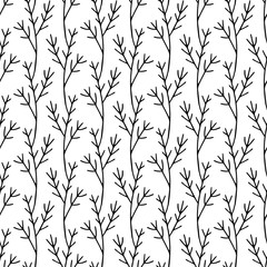 Wall Mural - Seamless pattern of branches.