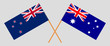 © valyalkin - Crossed New Zealand and Australian flags