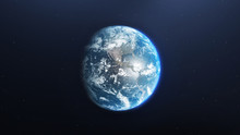 Earth From Space , 3d Render Of Planet Earth, Elements Of This Image Provided By NASA
