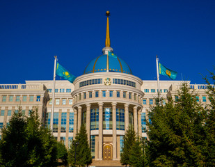 View of the Ak Orda Presidential Palace, Nur-Sultan (Astana), Kazakhstan