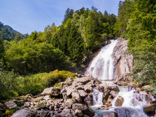 Amola Waterfalls (Italian: Cascate d'Amola), Val Nambrone, Trentino-Alto Adige, Dolomites, north Italy