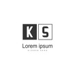 © Robani - Initial KS logo template with modern frame. Minimalist KS letter logo vector illustration