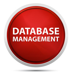 Wall Mural - Database Management Promo Red Round Button