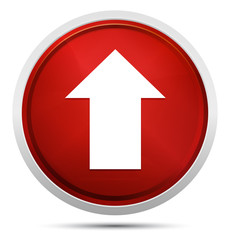 Wall Mural - Upload icon Promo Red Round Button
