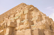 the close up of the great pyramids of giza in egypt