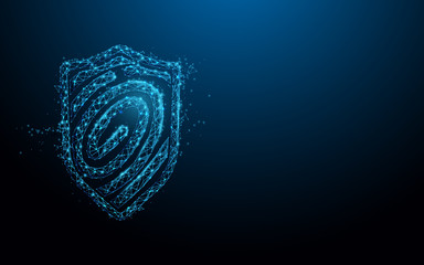Poster - Fingerprint scanning. Security protection concept. Illustration vector