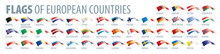 Set Of Flags Of Europe. Vector Illustration