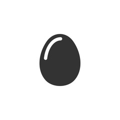 Aufkleber - Egg icon template black color editable. Egg breakfast food symbol vector sign isolated on white background. Simple logo vector illustration for graphic and web design.