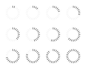 Aufkleber - Loading icon. Load set. Upload icons. Loading bar. Loader set. Vector