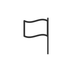 Leinwandbilder - Flag icon template black color editable. Flag symbol vector sign isolated on white background. Simple logo vector illustration for graphic and web design.