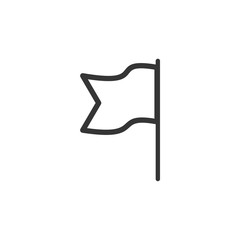 Poster - Flag icon template black color editable. Flag symbol vector sign isolated on white background. Simple logo vector illustration for graphic and web design.