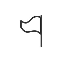 Poster - Flag icon template black color editable. Flag symbol vector sign isolated on white background. Simple logo vector illustration for graphic and web design.