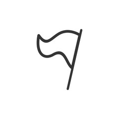 Leinwandbilder - Flag icon template black color editable. Flag symbol vector sign isolated on white background. Simple logo vector illustration for graphic and web design.