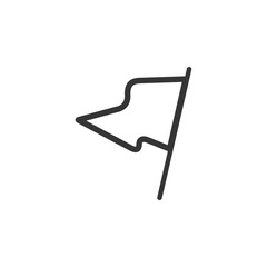 Leinwandbilder - Flag icon template black color editable. Flag symbol vector sign isolated on white background. Simple logo vector illustration for graphic and web design.