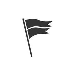 Leinwandbilder - Flag icon template black color editable. Flag symbol vector sign isolated on white background. Simple logo vector illustration for graphic and web design.