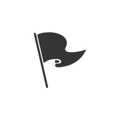 Poster - Flag icon template black color editable. Flag symbol vector sign isolated on white background. Simple logo vector illustration for graphic and web design.