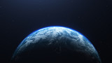 Earth planet viewed from space , 3d render of planet Earth, elements of this image provided by NASA
