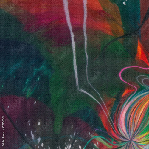 Oil Pastel Drawing Abstract Color Background Fine Art