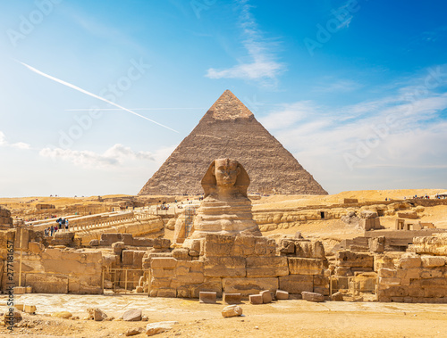 Plakat Sfinks i piramida