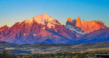 scenic view to Fitz Roy mountain in Argentina, Patagonia