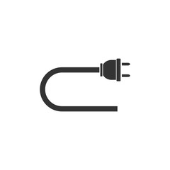 Aufkleber - Plug Cable icon template black color editable. Plug Cable symbol vector sign isolated on white background. Simple logo vector illustration for graphic and web design.