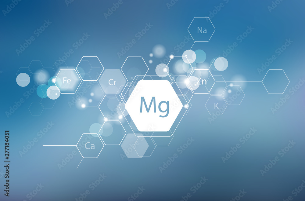 Magnesium and other essential minerals - obrazy, fototapety, plakaty 