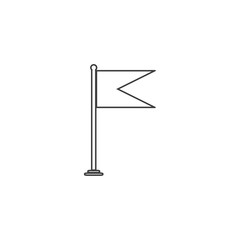 Poster - Flag icon template black color editable. Flag symbol vector sign isolated on white background. Simple logo vector illustration for graphic and web design.