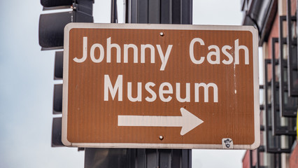 Wall Mural - Johnny Cash Museum in Nashville - street photography