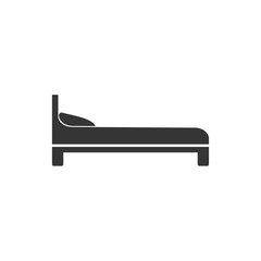 Poster - Bed icon template black color editable. Double bed symbol vector sign isolated on white background. Simple logo vector illustration for graphic and web design.