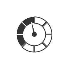 Poster - Speedometer icon template black color editable. Speedometer symbol vector sign isolated on white background. Simple logo vector illustration for graphic and web design.