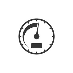 Fototapete - Speedometer icon template black color editable. Speedometer symbol vector sign isolated on white background. Simple logo vector illustration for graphic and web design.