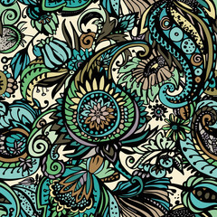 Wall Mural - Textile Paisley pattern