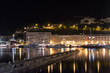 Night view of Port Hercules at Monaco.