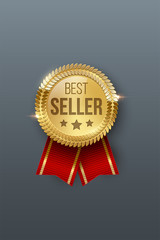 Wall Mural - award medal 3d realistic vector color illustration