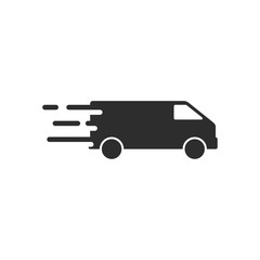 Leinwandbilder - Truck Car icon template black color editable. Delivery Truck symbol vector sign isolated on white background. Simple logo vector illustration for graphic and web design.