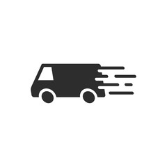 Leinwandbilder - Truck Car icon template black color editable. Delivery Truck symbol vector sign isolated on white background. Simple logo vector illustration for graphic and web design.