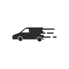 Leinwandbilder - Truck Car icon template black color editable. Delivery Truck symbol vector sign isolated on white background. Simple logo vector illustration for graphic and web design.