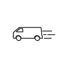 Leinwandbilder - Truck Car icon template black color editable. Delivery Truck symbol vector sign isolated on white background. Simple logo vector illustration for graphic and web design.