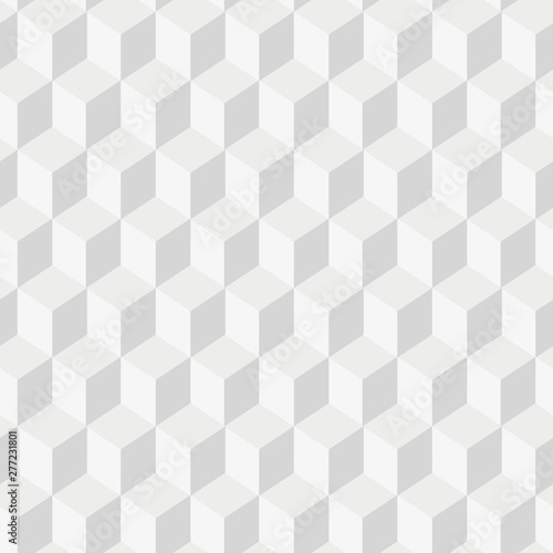 Cuadros en Lienzo Grayscale 3d Cubes minimal, repeatable pattern simple seamless, spatial geometry