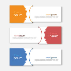 Wall Mural - set of abstract design banner template.