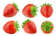 Strawberry Isolated On White Background, Clipping Path, Full Depth Of Field, High Quality Photo